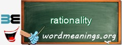 WordMeaning blackboard for rationality